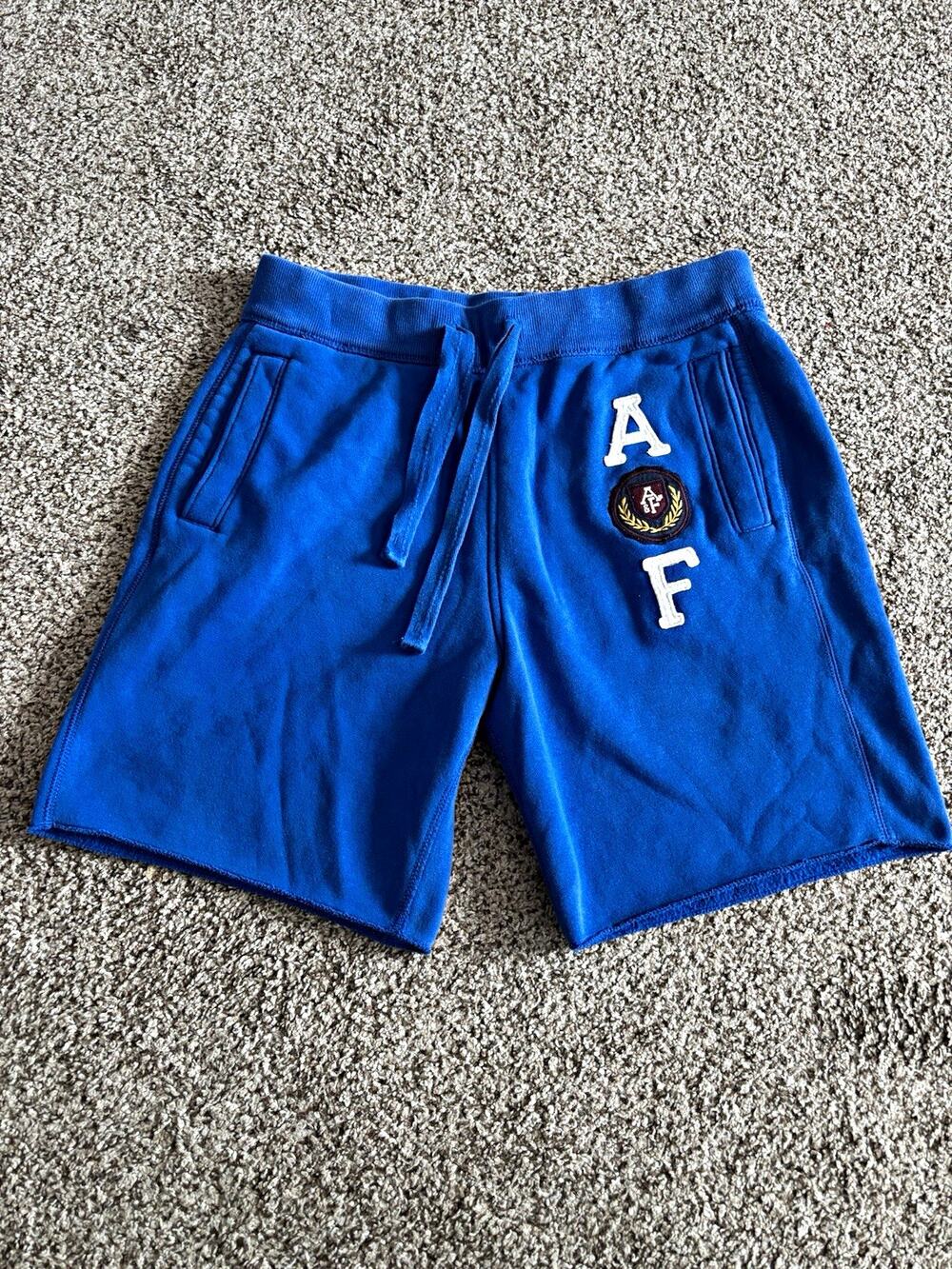 Abercrombie & Fitch Y2K style Men’s Fleece Athletic Shorts L Drawstring Pockets